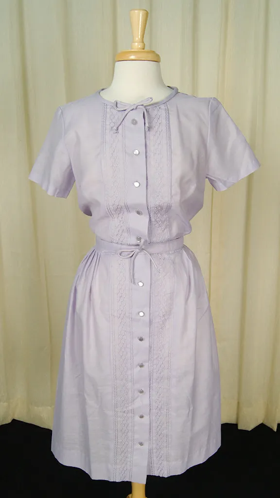 1950s Lavender Bow Dress