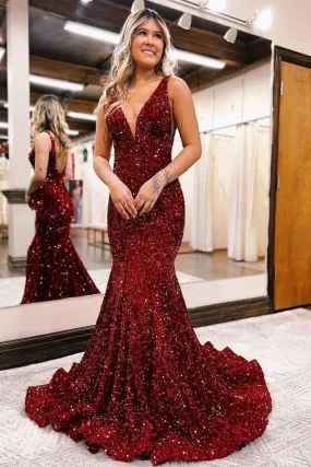 2023 Sparkly Mermaid Prom Dresses Long