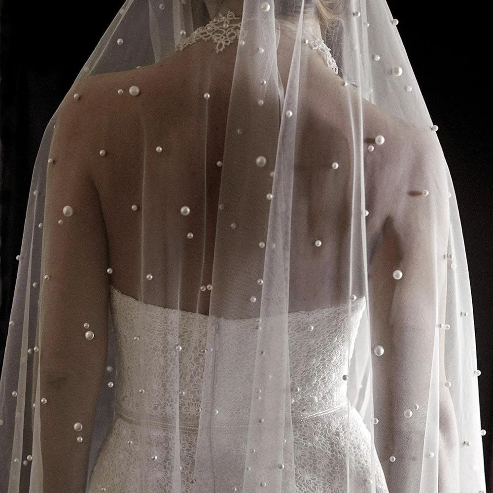 3M Pearls Bridal Veil With Comb