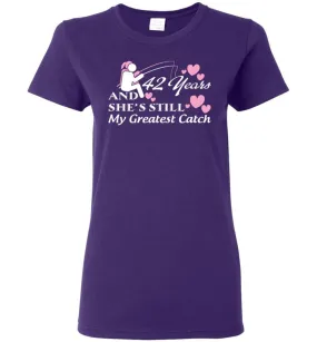 42 Years Anniversary She Still My Greatest Catch Women Tee