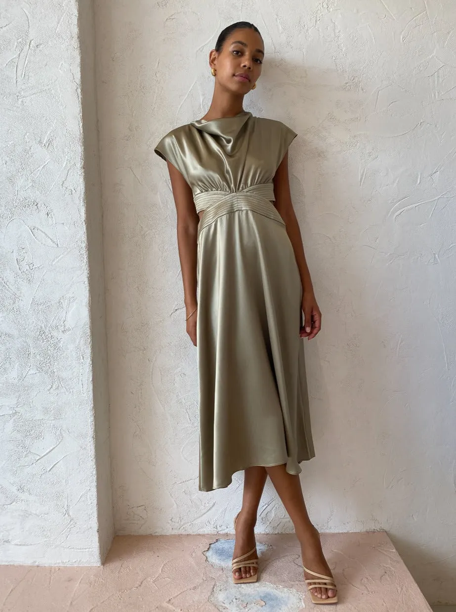 Acler Plympton Dress in Moss