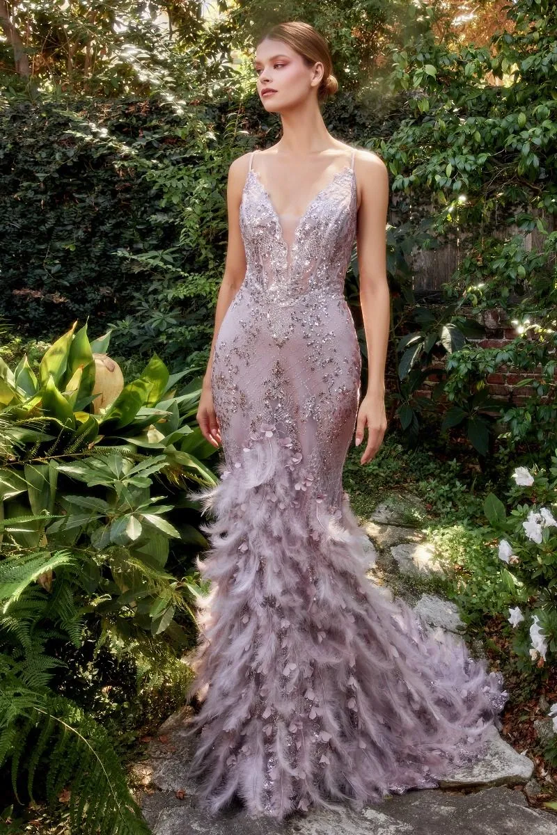 Adorn | Feather Mermaid Gown | Andrea & Leo Couture A1116