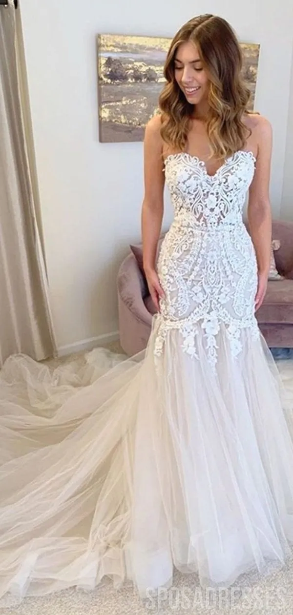 Affordable Sweetheart Mermaid Wedding Dresses Online, Cheap Wedding Gown, WD663