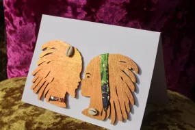 African Card Card Made with Recycled Wood and Eco Friendly Paper