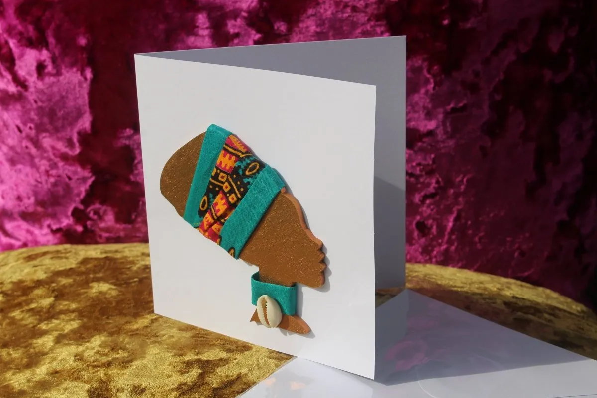 African Card Card Made with Recycled Wood and Eco Friendly Paper