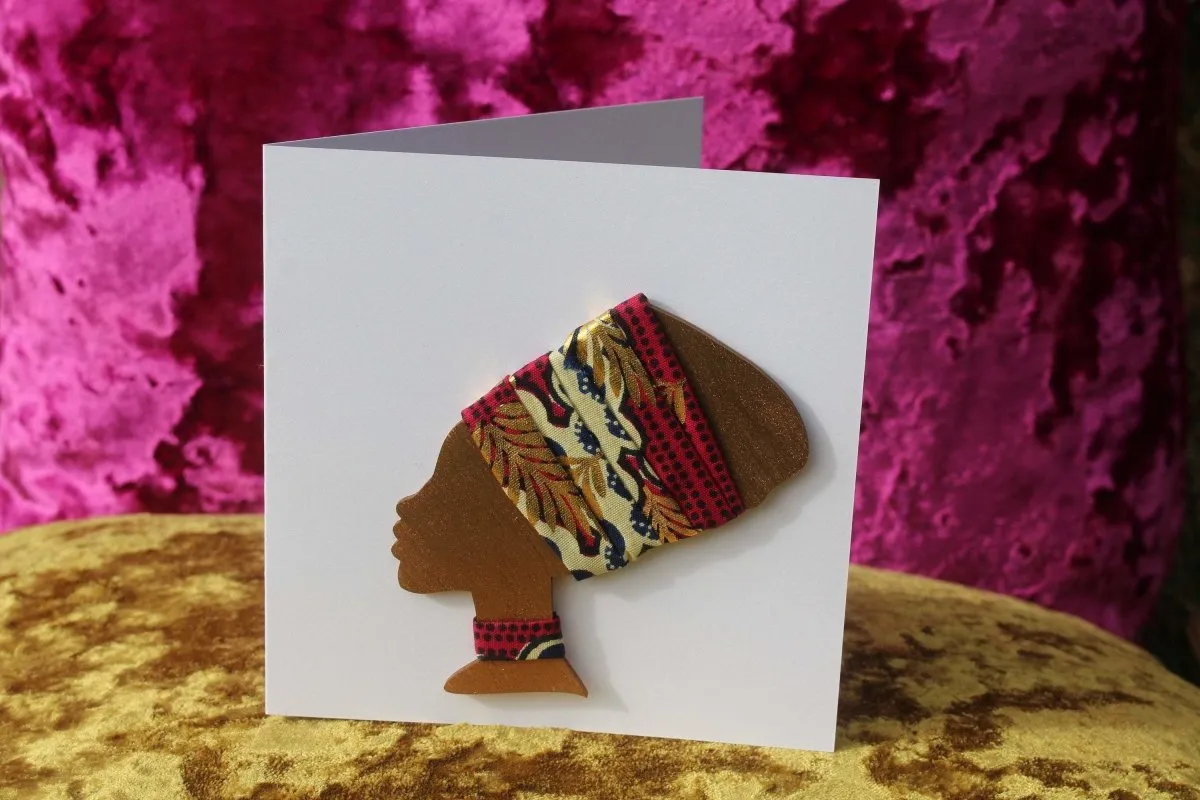 African Card Card Made with Recycled Wood and Eco Friendly Paper