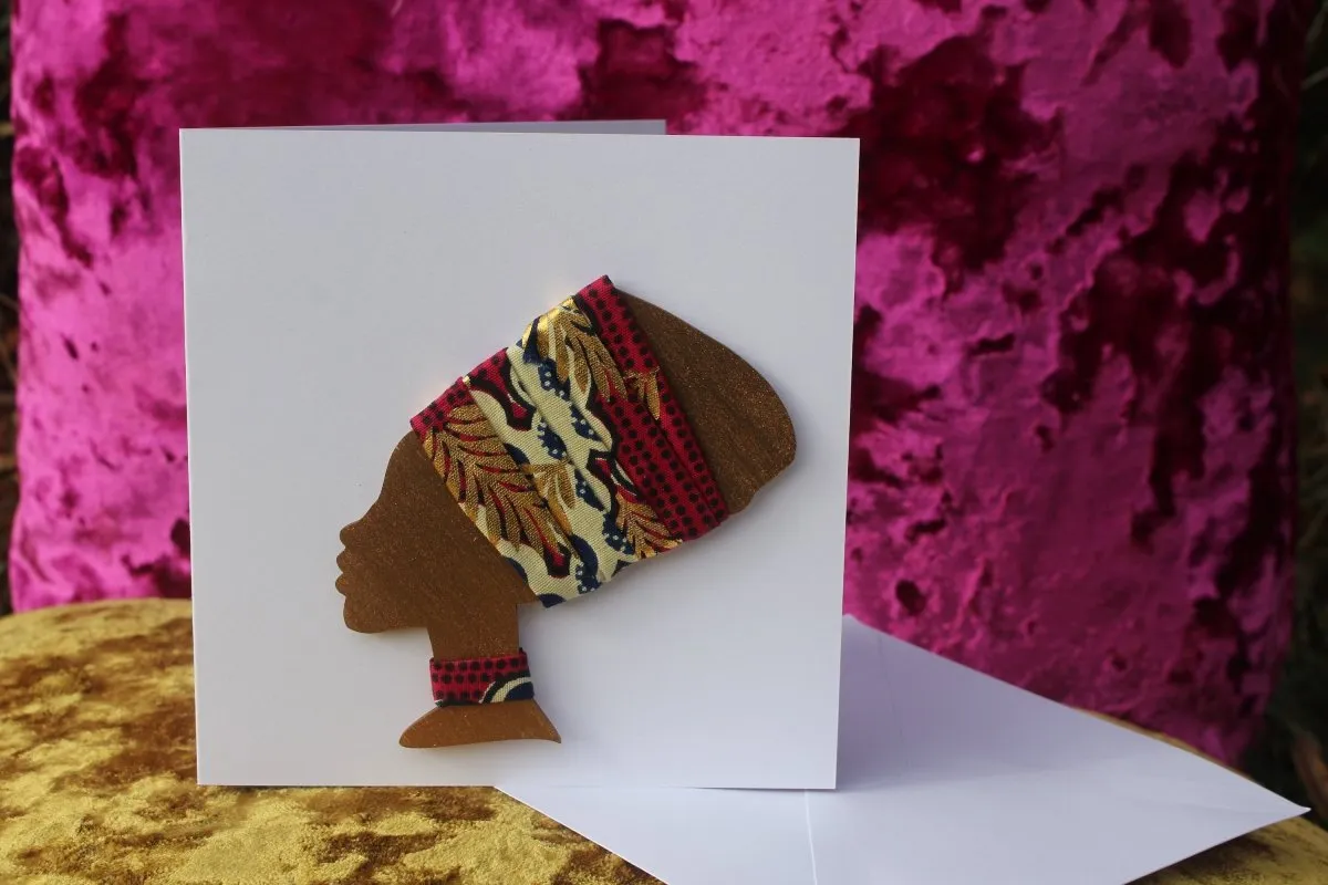 African Card Card Made with Recycled Wood and Eco Friendly Paper