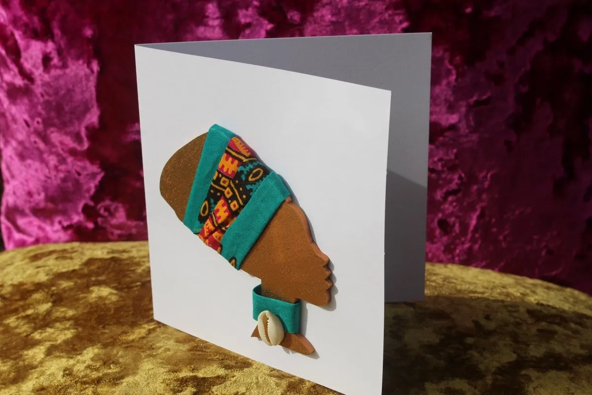 African Card Card Made with Recycled Wood and Eco Friendly Paper