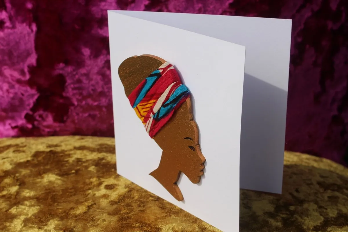 African Card Card Made with Recycled Wood and Eco Friendly Paper