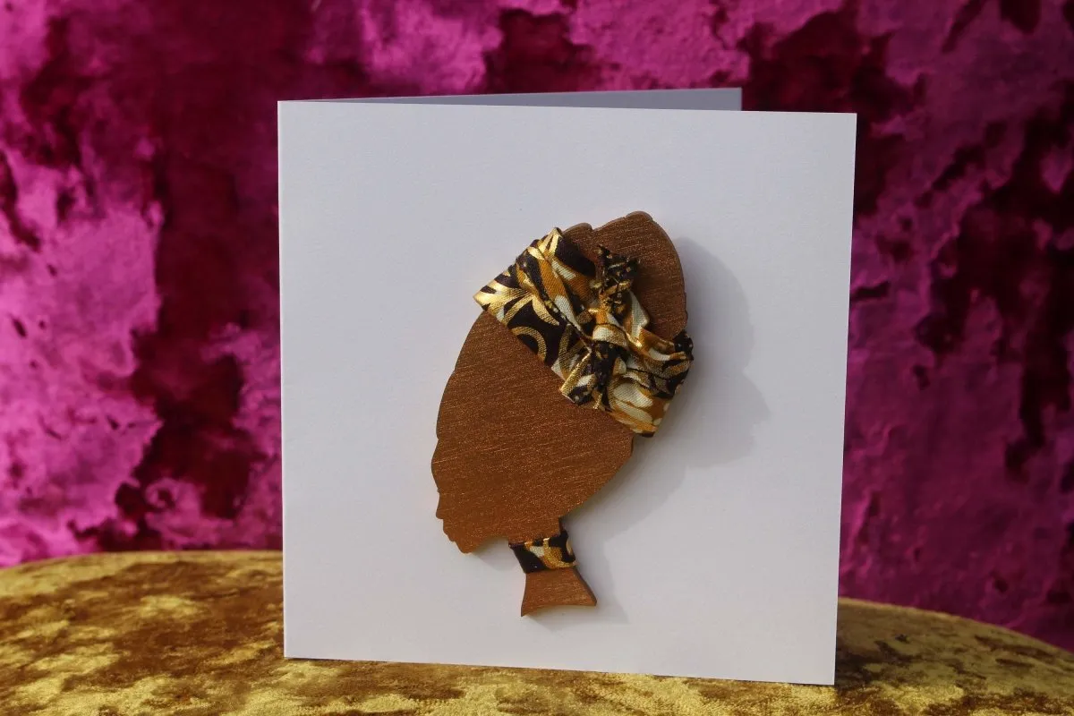 African Card Card Made with Recycled Wood and Eco Friendly Paper