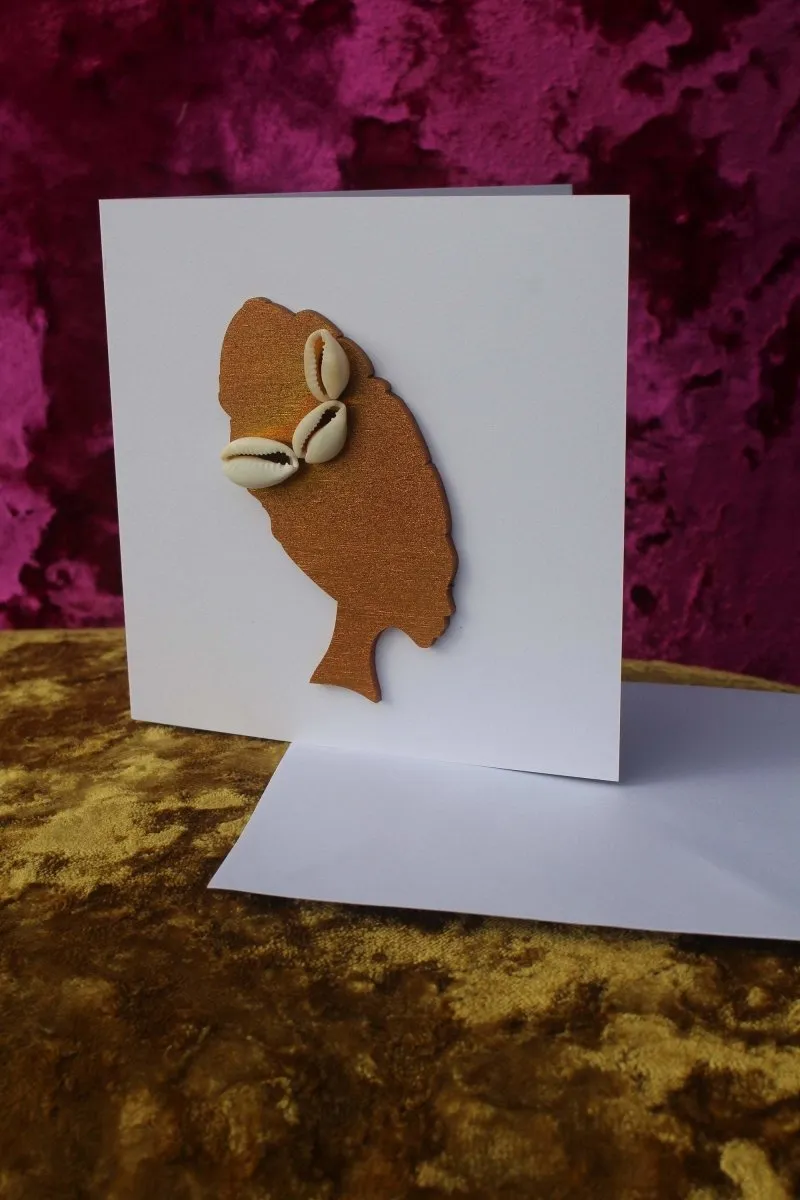 African Card Card Made with Recycled Wood and Eco Friendly Paper