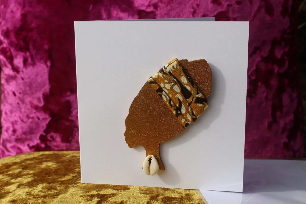 African Card Card Made with Recycled Wood and Eco Friendly Paper