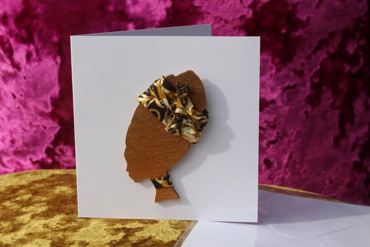 African Card Card Made with Recycled Wood and Eco Friendly Paper