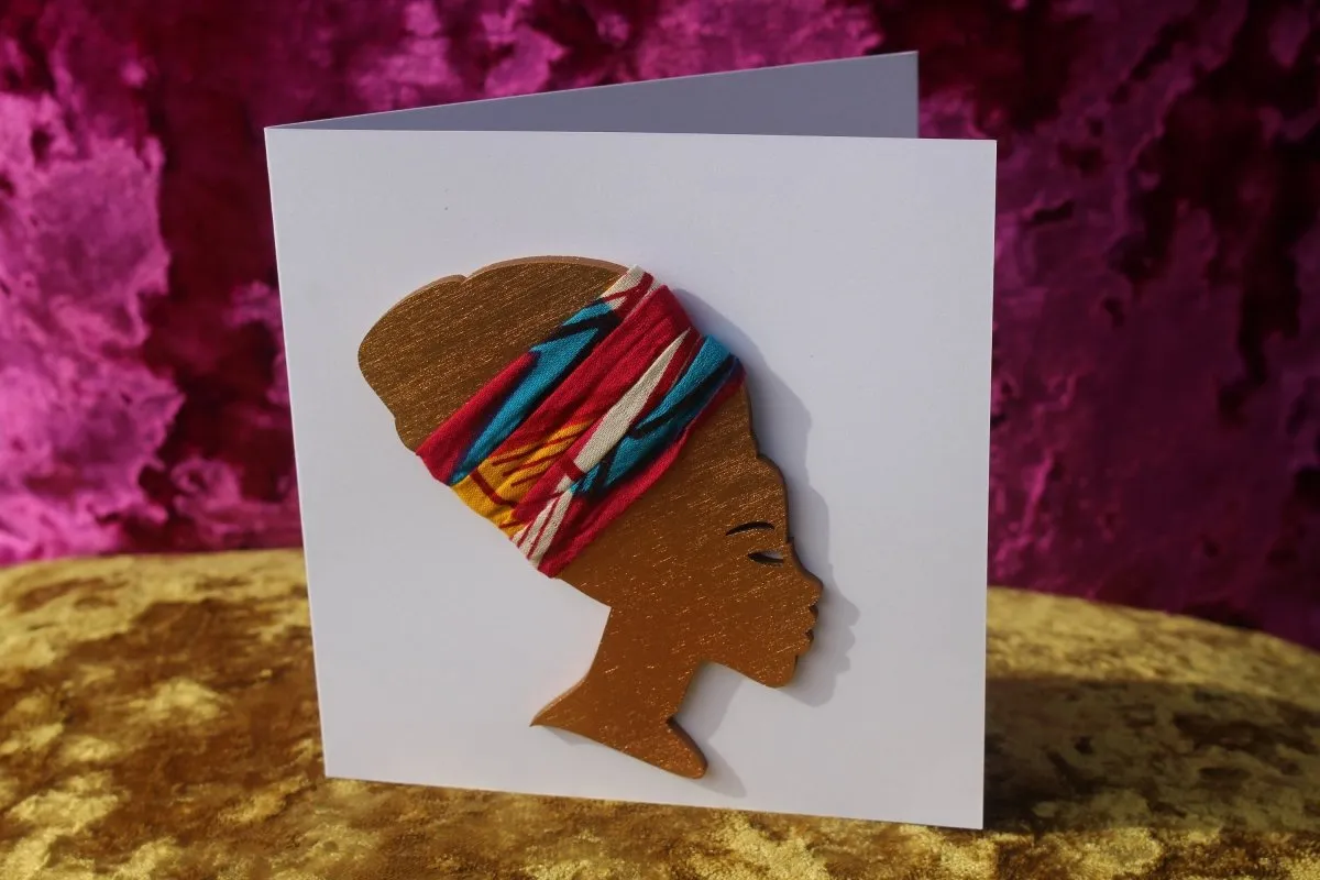 African Card Card Made with Recycled Wood and Eco Friendly Paper