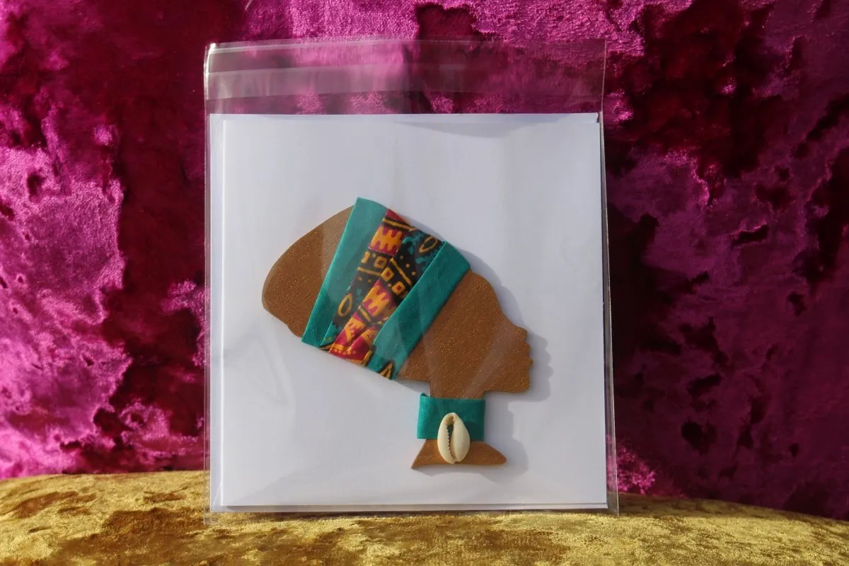 African Card Card Made with Recycled Wood and Eco Friendly Paper