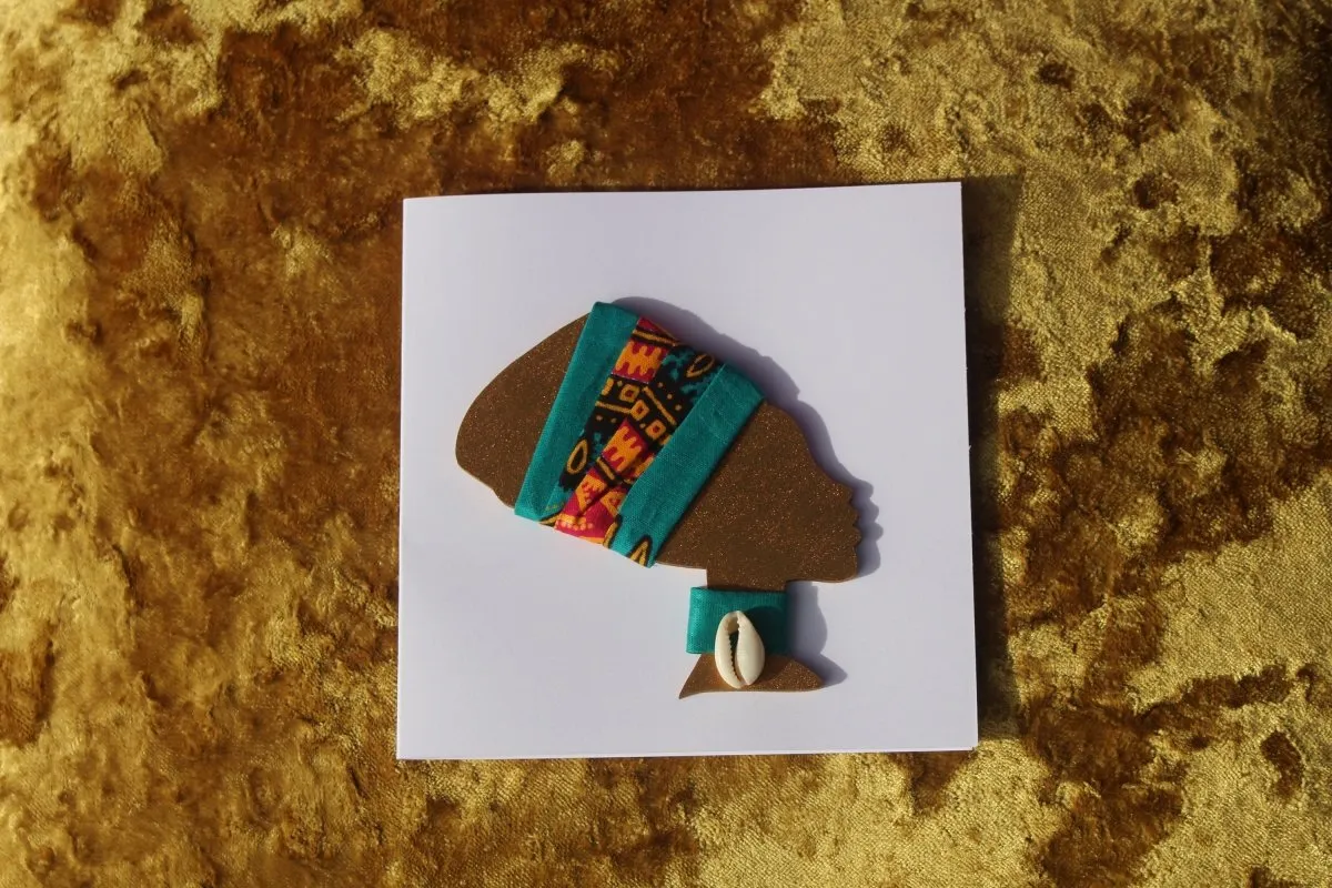 African Card Card Made with Recycled Wood and Eco Friendly Paper