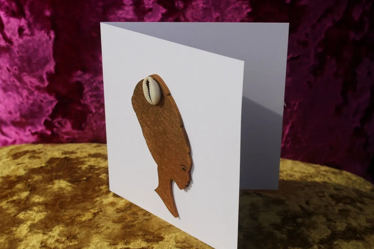 African Card Card Made with Recycled Wood and Eco Friendly Paper