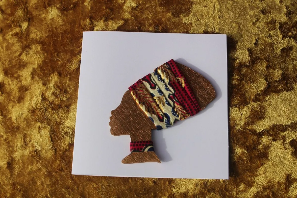 African Card Card Made with Recycled Wood and Eco Friendly Paper