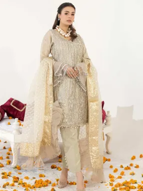 Ally's "Zebaish" Beige Embroidered Angrakha Suit (AL-3572)