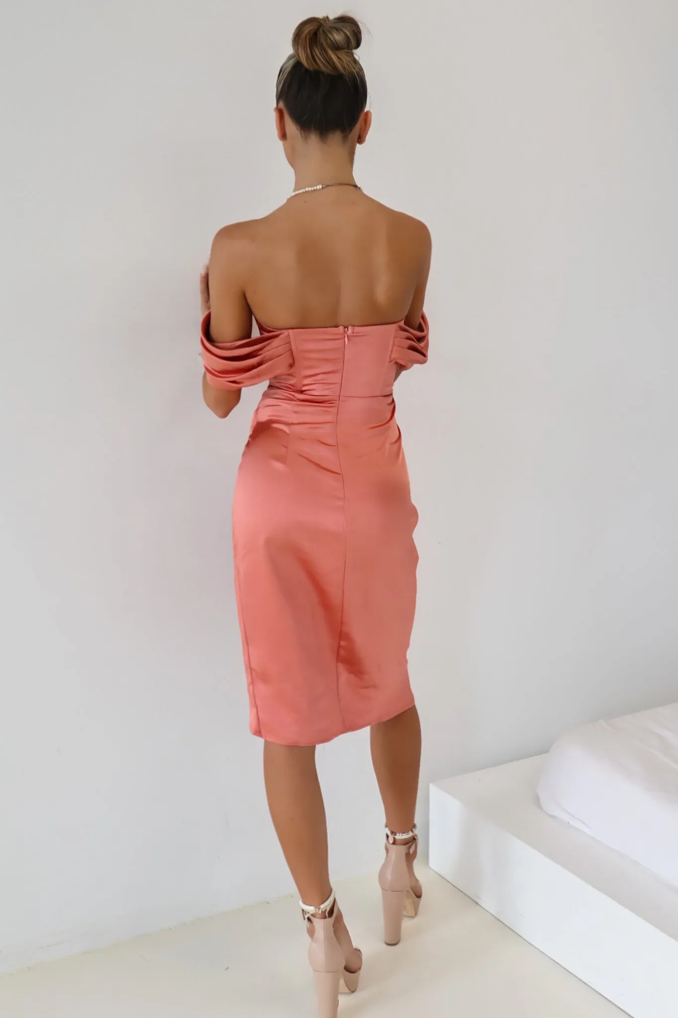 Anastasia Midi Dress - Rose Pink