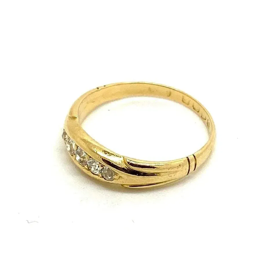 Antique Victorian 1897 Diamond 18ct Gold Ring