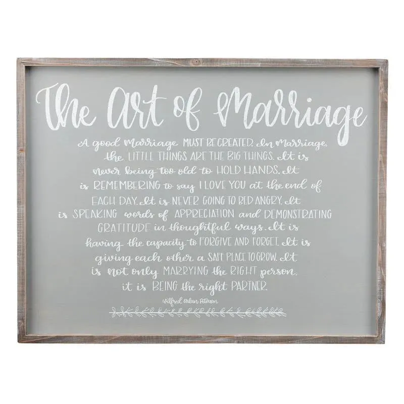 Art of Marriage Framed Board - Large