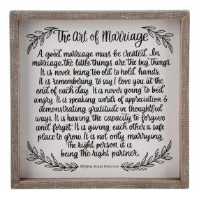 Art of Marriage Framed Board - Small