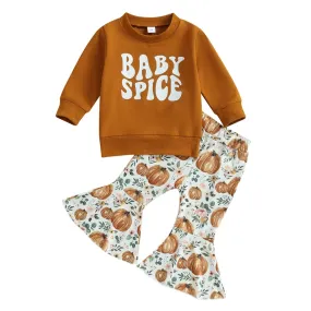 BABY SPICE Thanksgiving Autumn Pumpkin Outfit Girls to 4T