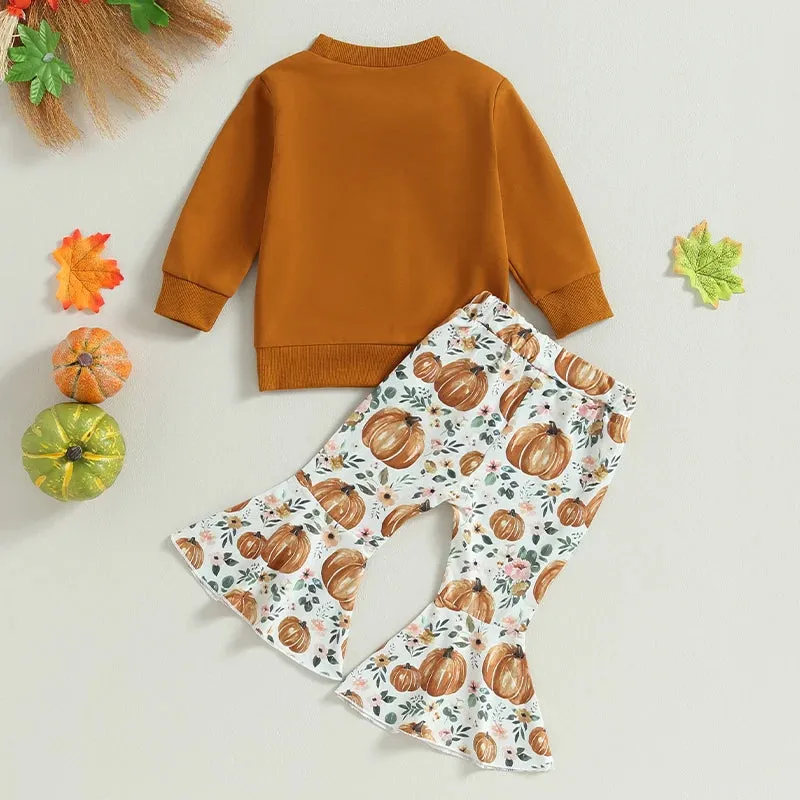 BABY SPICE Thanksgiving Autumn Pumpkin Outfit Girls to 4T