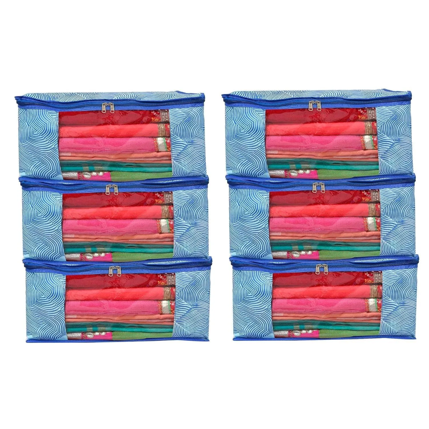 BB BACKBENCHERS Multipurpose Storage Bag ( pack of 6 , blue leheriya)