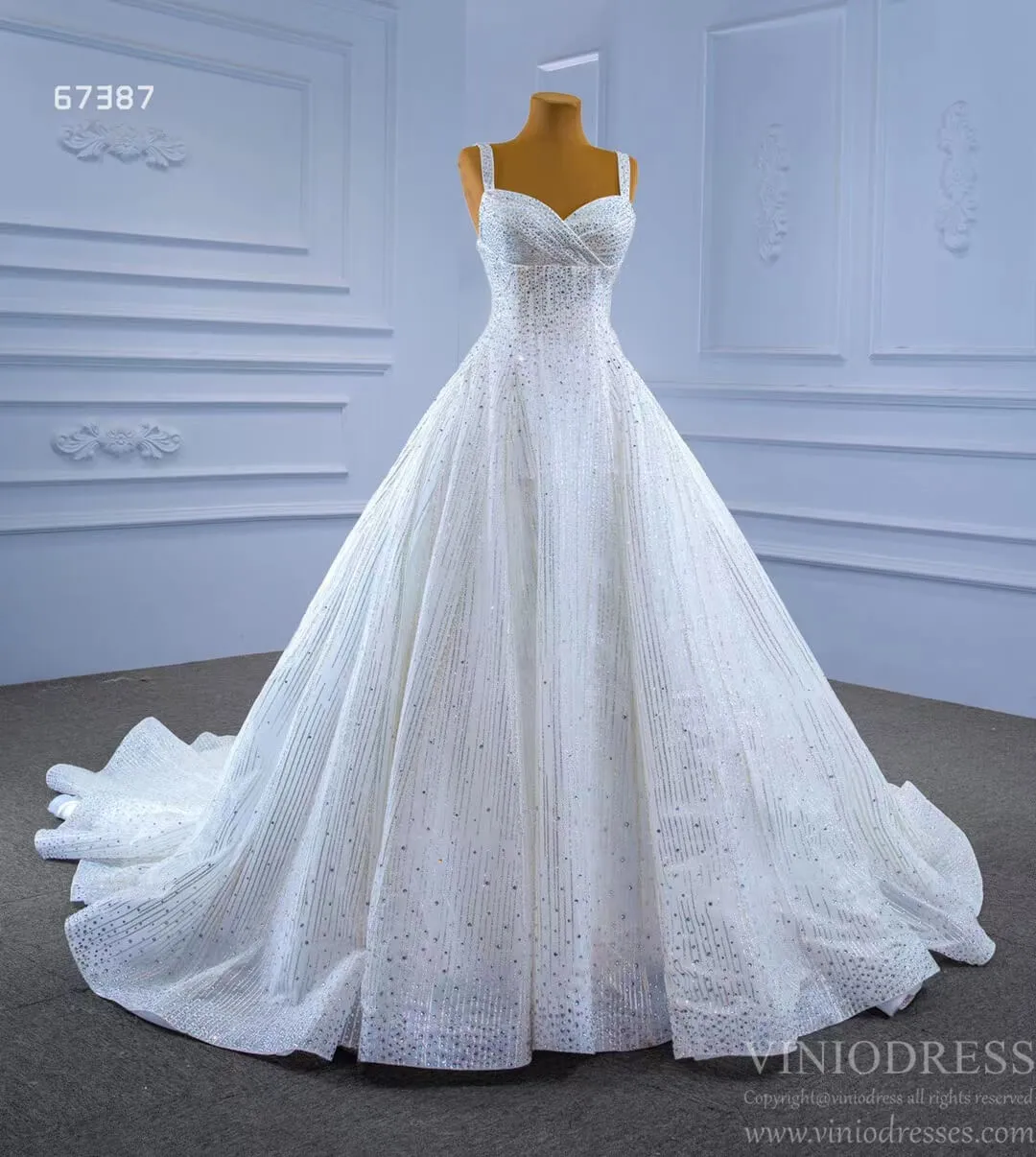 Beaded Ball Gown Wedding Dress 67387 Viniodress