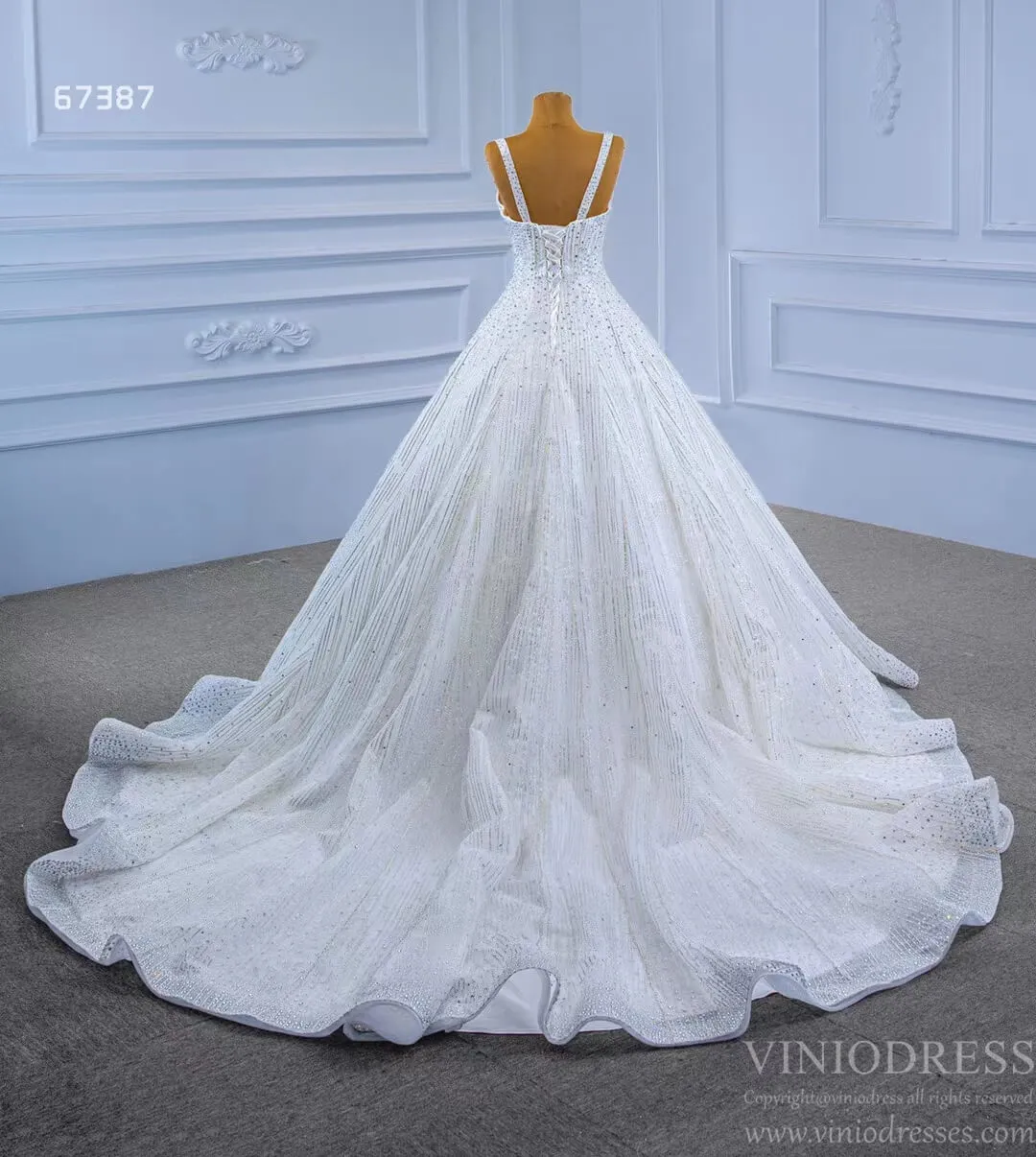 Beaded Ball Gown Wedding Dress 67387 Viniodress