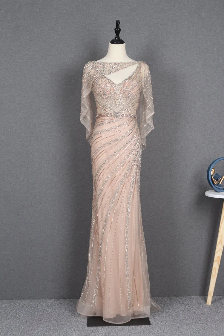 Beaded Mermaid Prom Dress 20s Formal Evening Dress FD2382