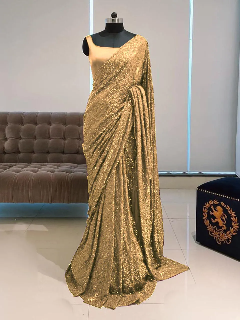 Beautiful Bollywood Sequin Party and Wedding Wear Sarees