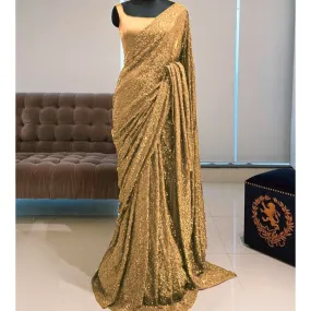 Beautiful Bollywood Sequin Party and Wedding Wear Sarees