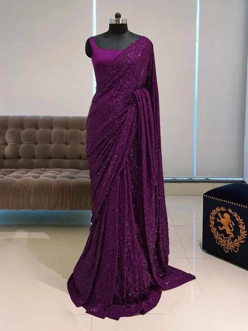 Beautiful Bollywood Sequin Party and Wedding Wear Sarees