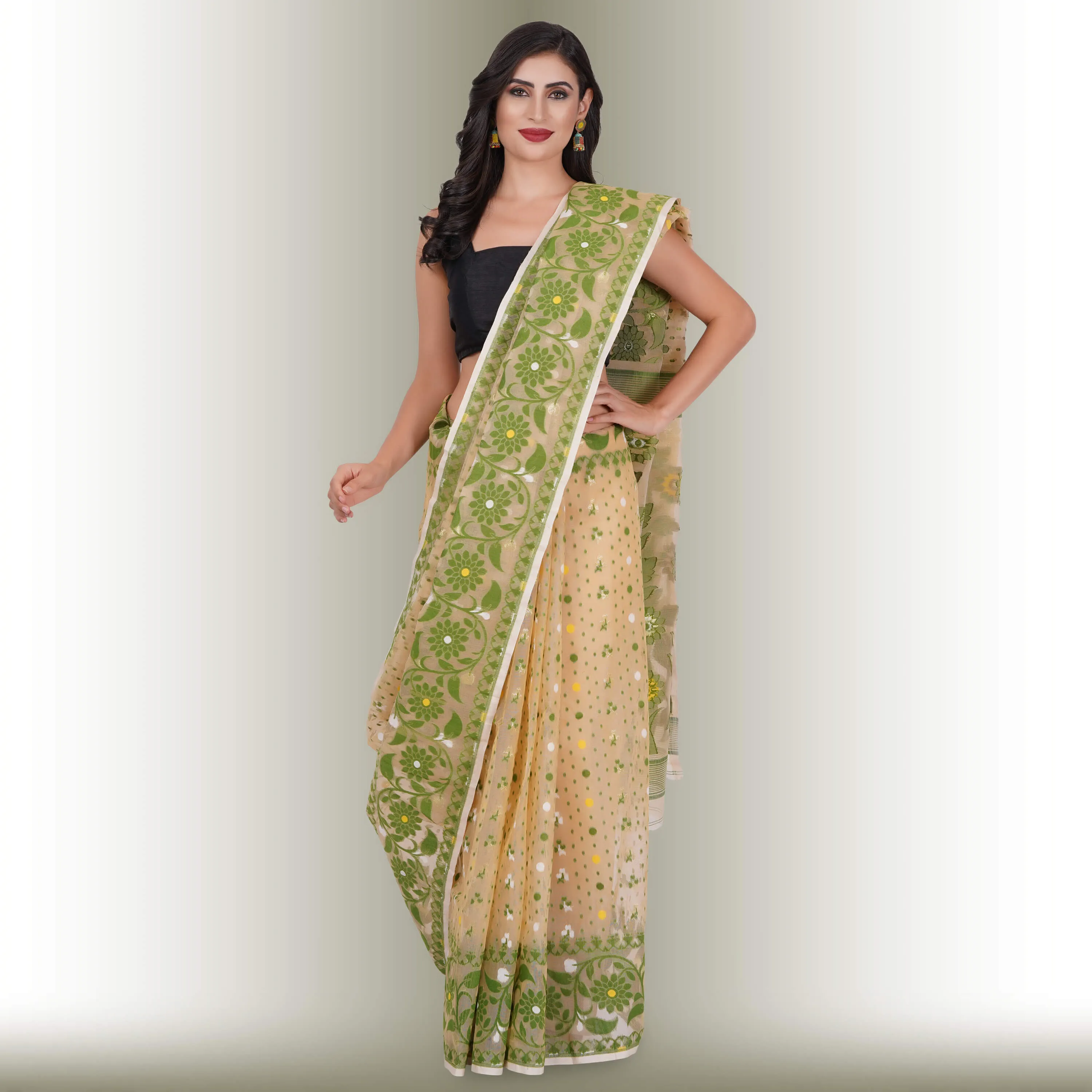 Bengali Cotton Jamdani Sarees