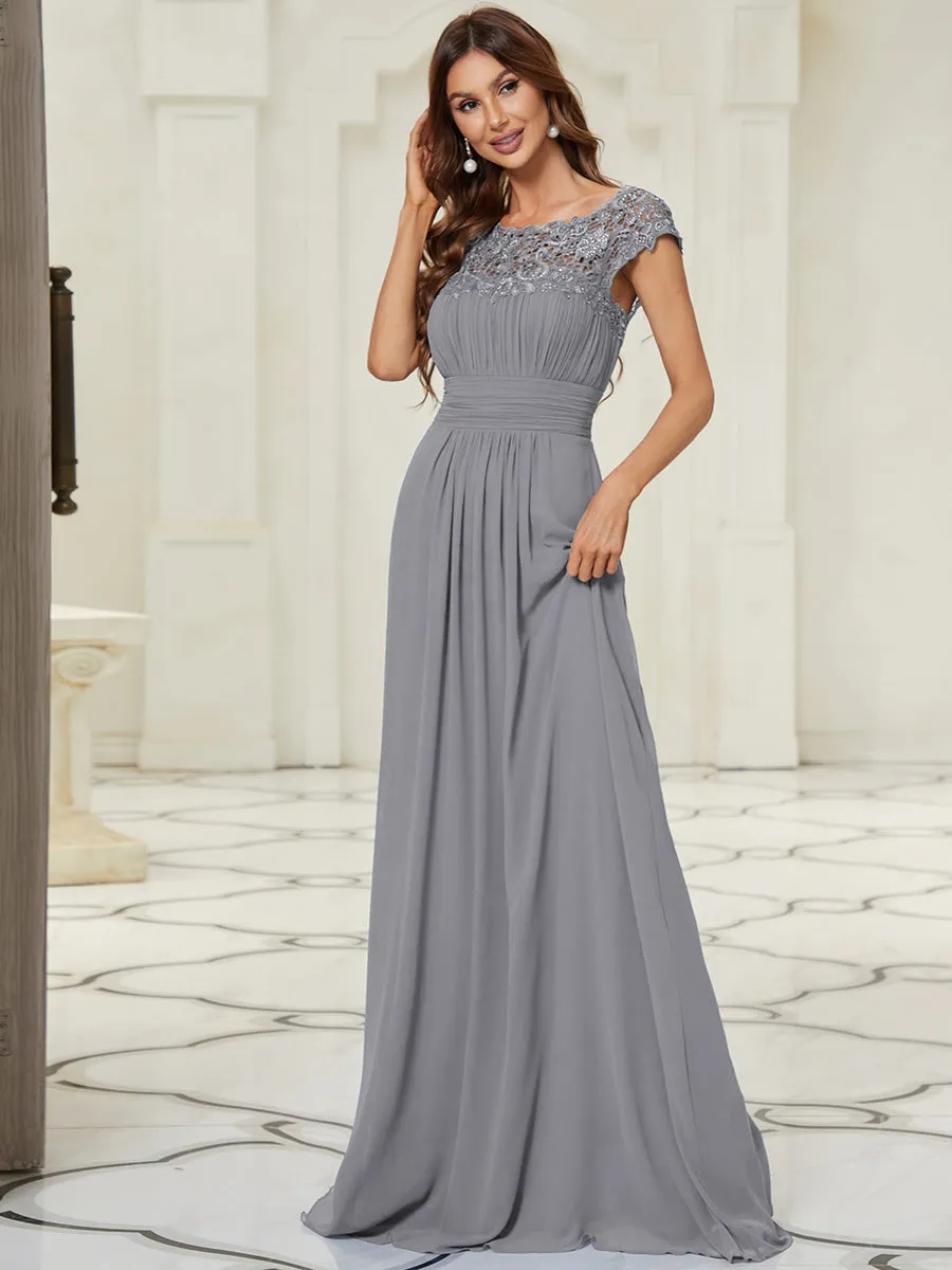 Bestsellers Wholesale Lacey Chiffon Evening Party Gowns