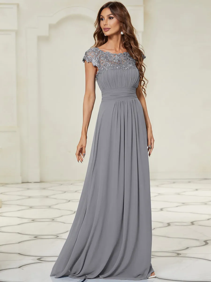 Bestsellers Wholesale Lacey Chiffon Evening Party Gowns