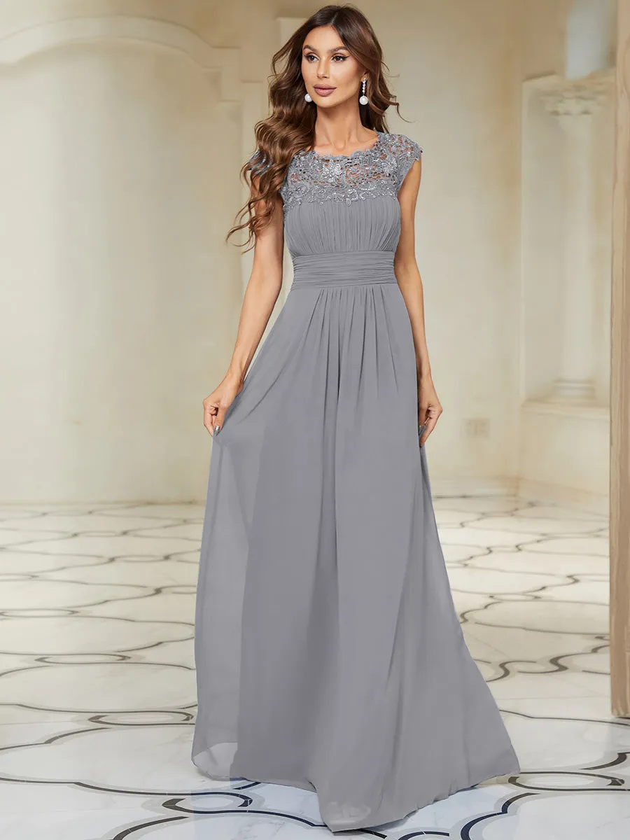 Bestsellers Wholesale Lacey Chiffon Evening Party Gowns