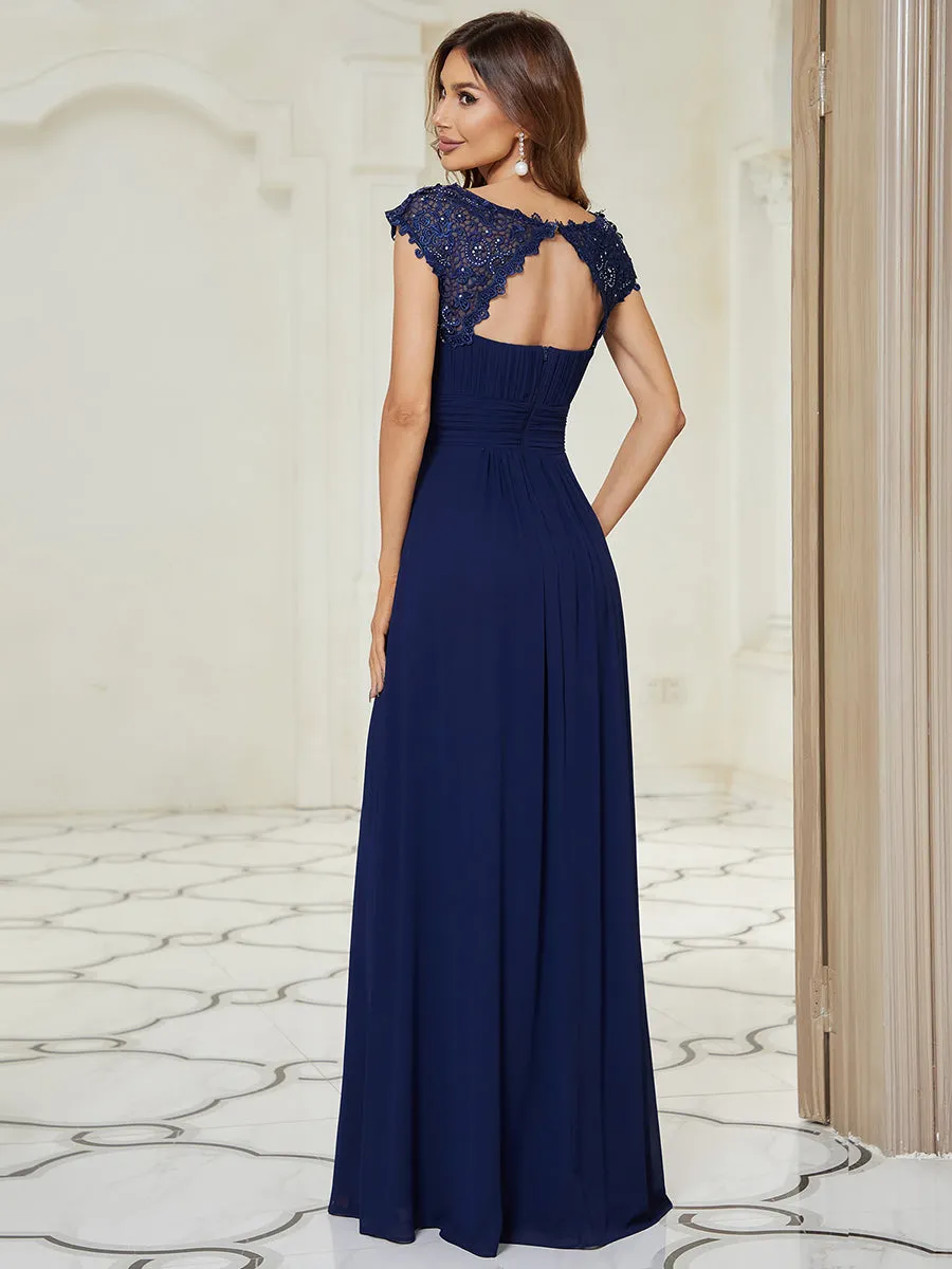 Bestsellers Wholesale Lacey Chiffon Evening Party Gowns