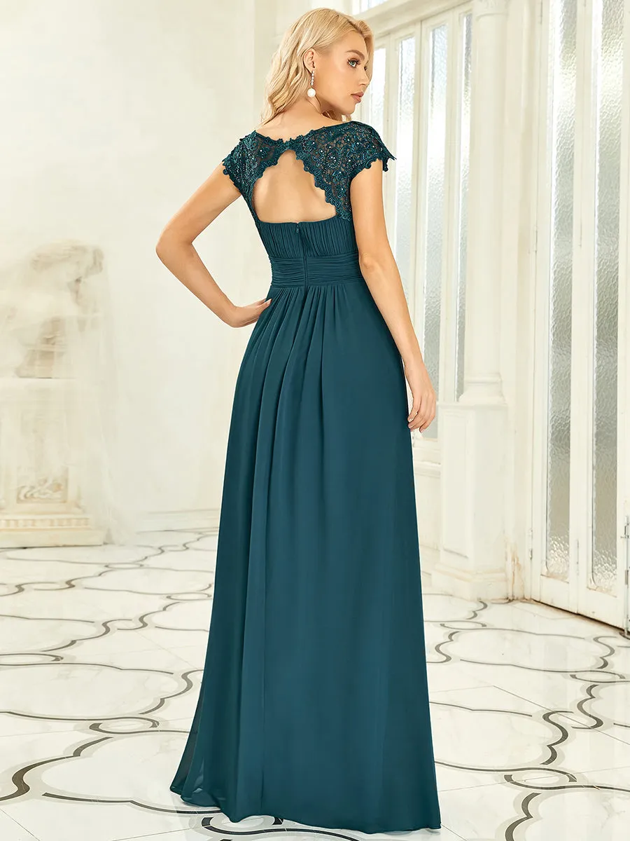 Bestsellers Wholesale Lacey Chiffon Evening Party Gowns