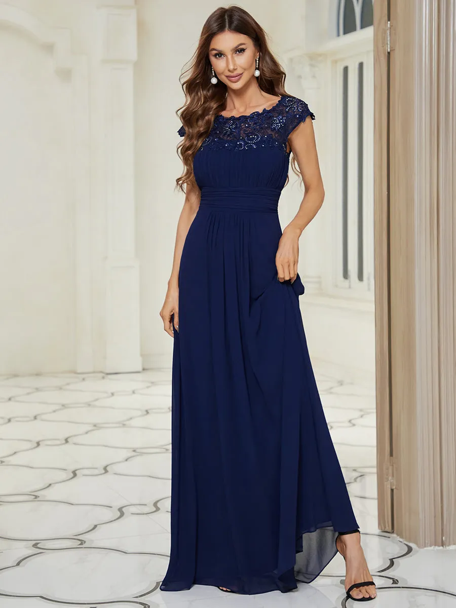 Bestsellers Wholesale Lacey Chiffon Evening Party Gowns