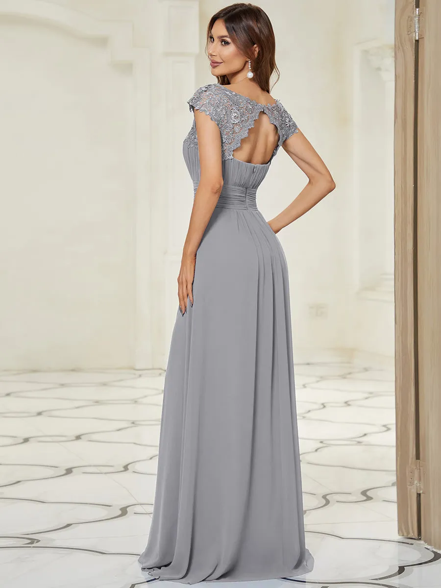 Bestsellers Wholesale Lacey Chiffon Evening Party Gowns