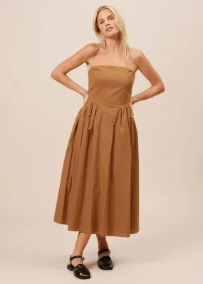 Calieta Strapless Midi - Brown