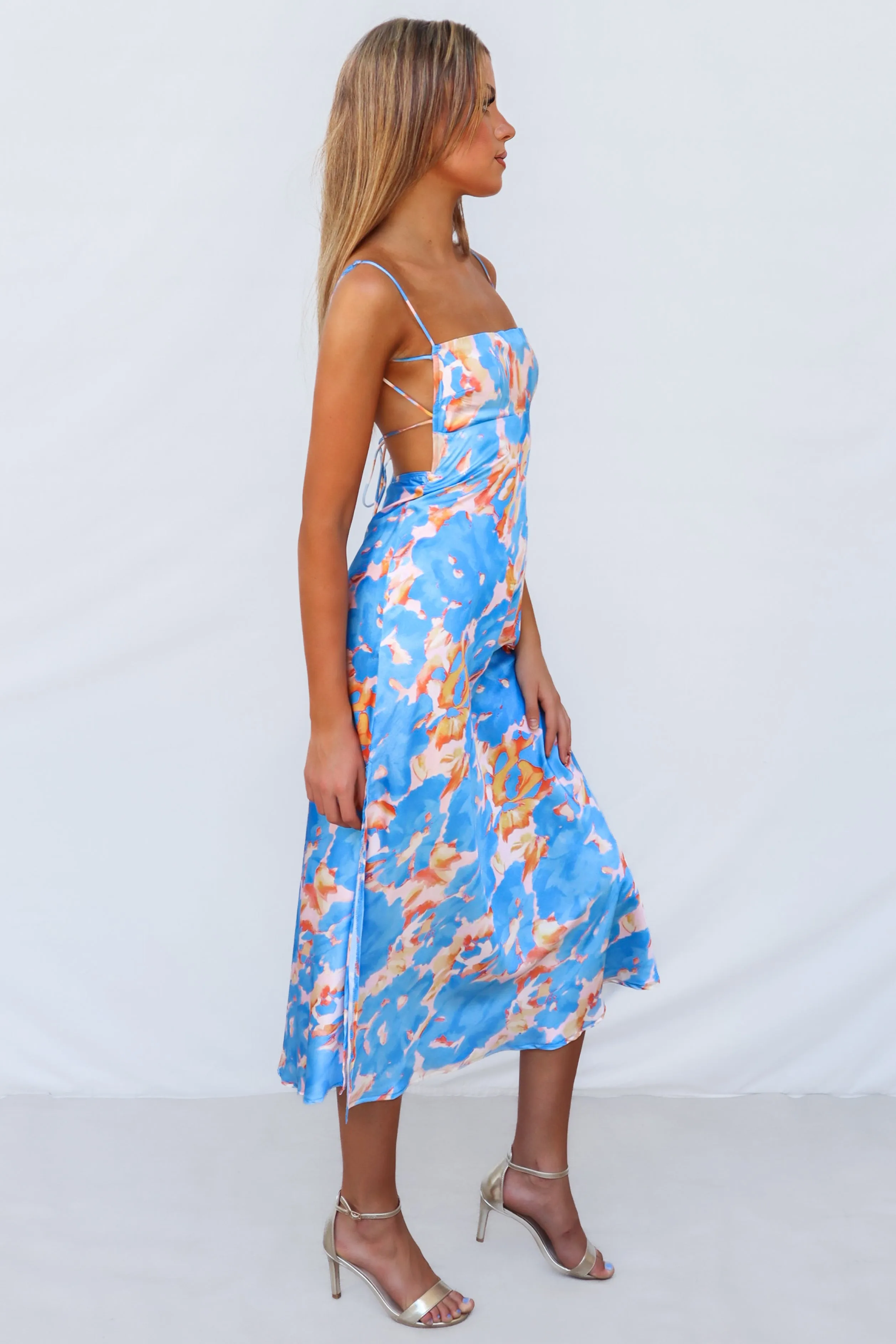 Catherine Midi Dress - Blue Multi