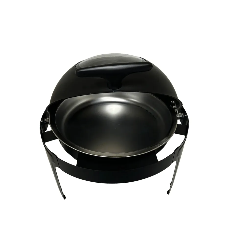 Chafing Dish - Roll Top With Window Black