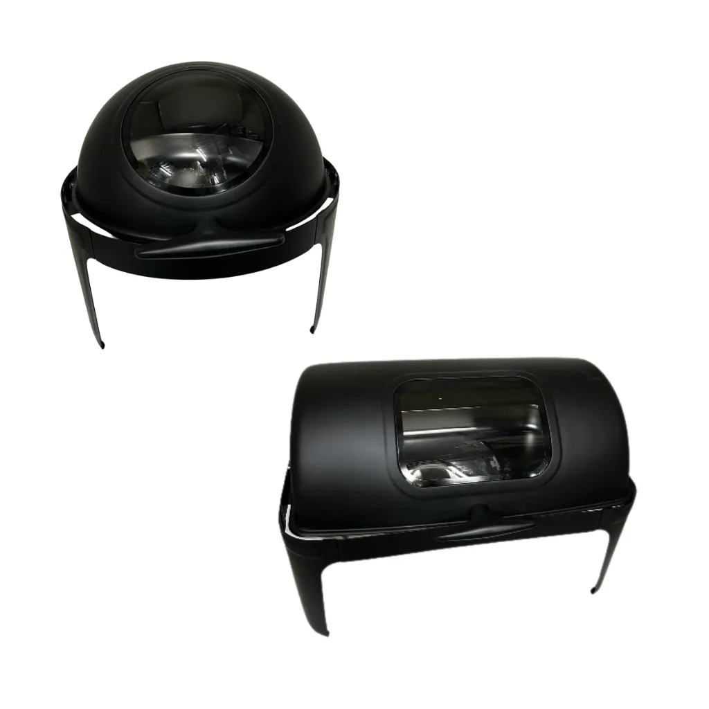 Chafing Dish - Roll Top With Window Black