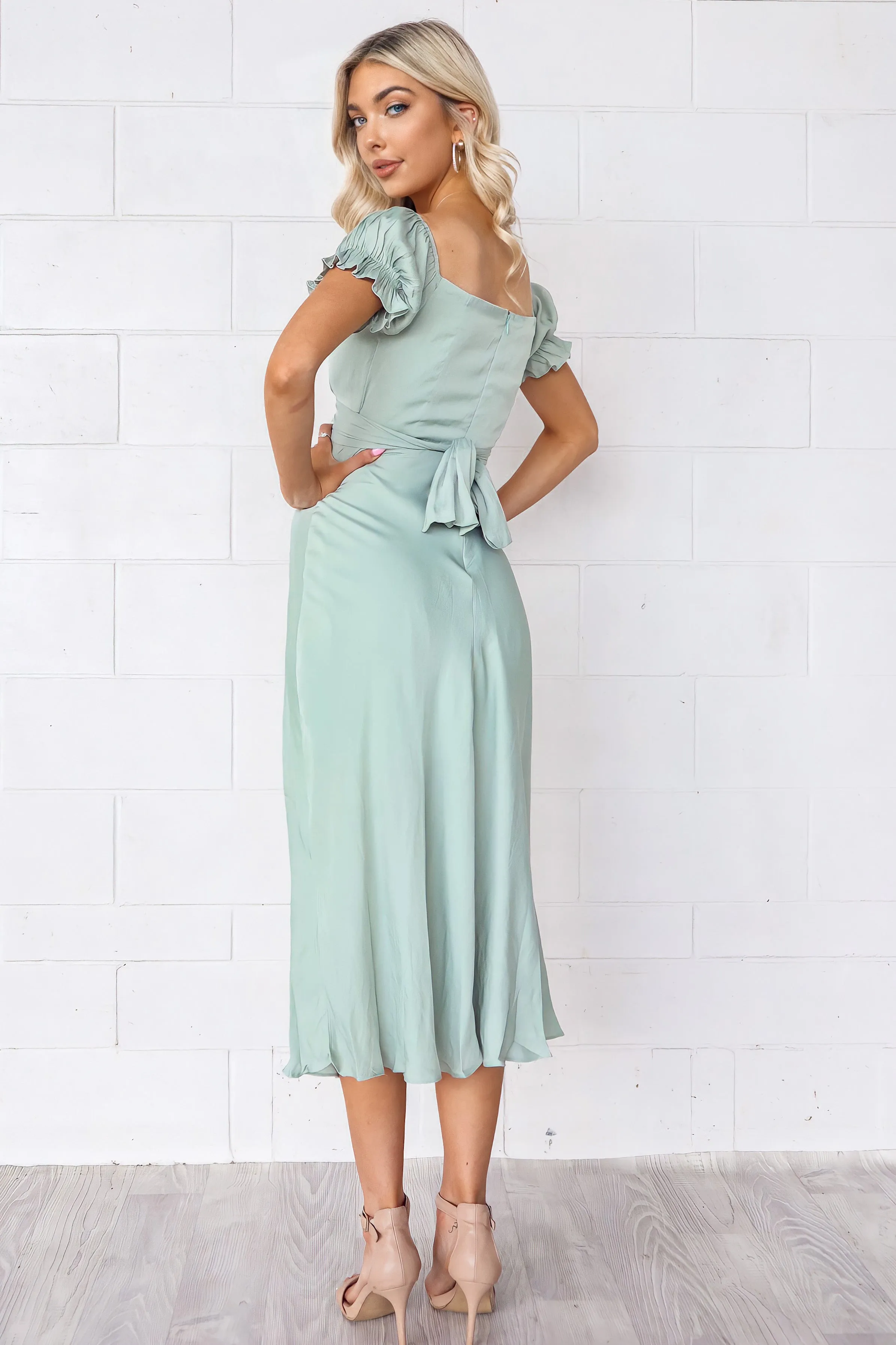 Claudia Midi Dress - Sage