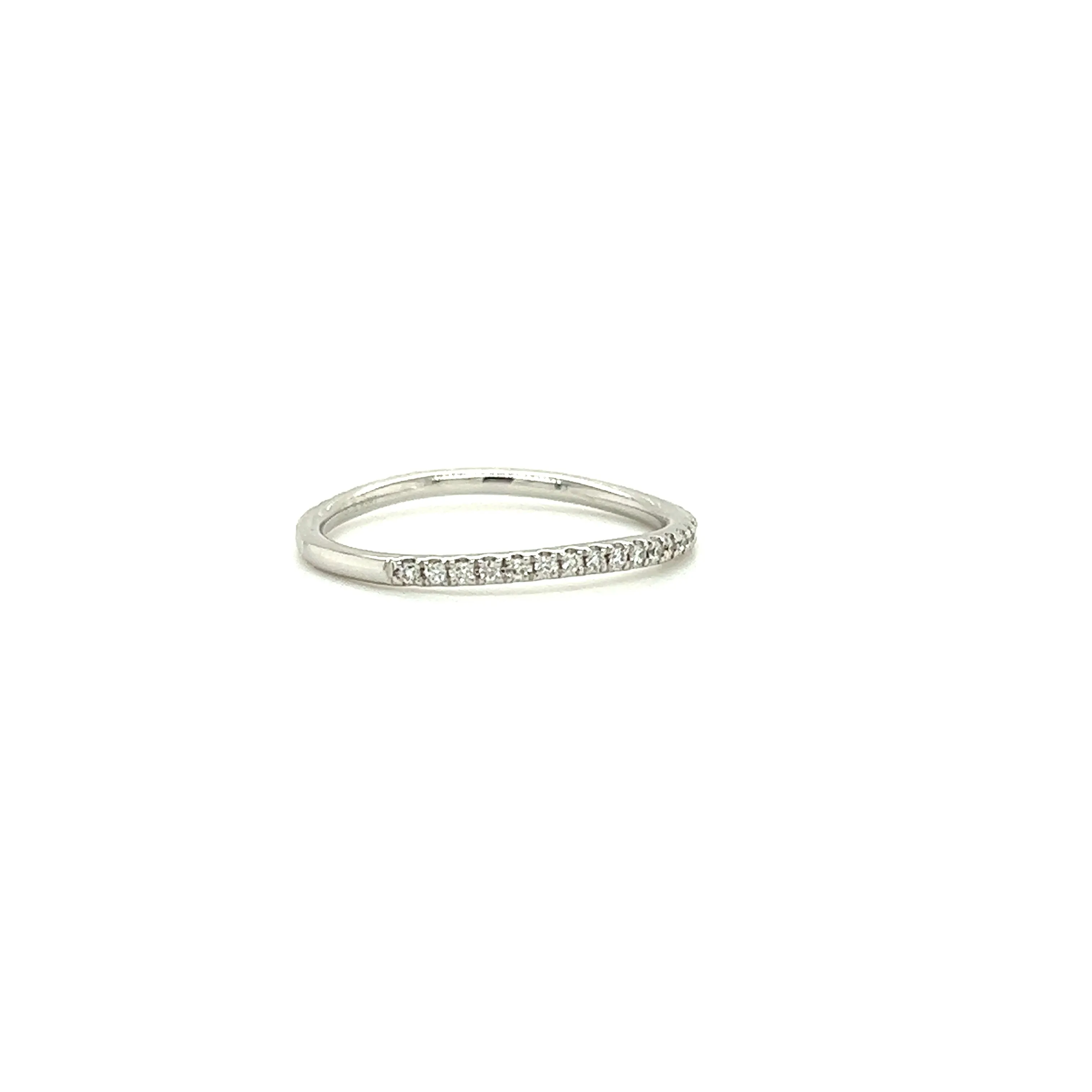 Curved Diamond Ring with 0.15ctw of Diamonds in Platinum